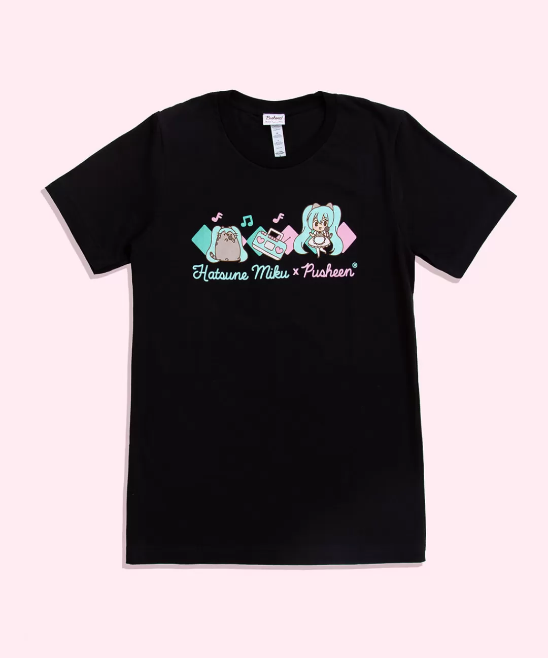 New Jakprints Hatsune Miku X Pusheen Boombox Unisex Tee