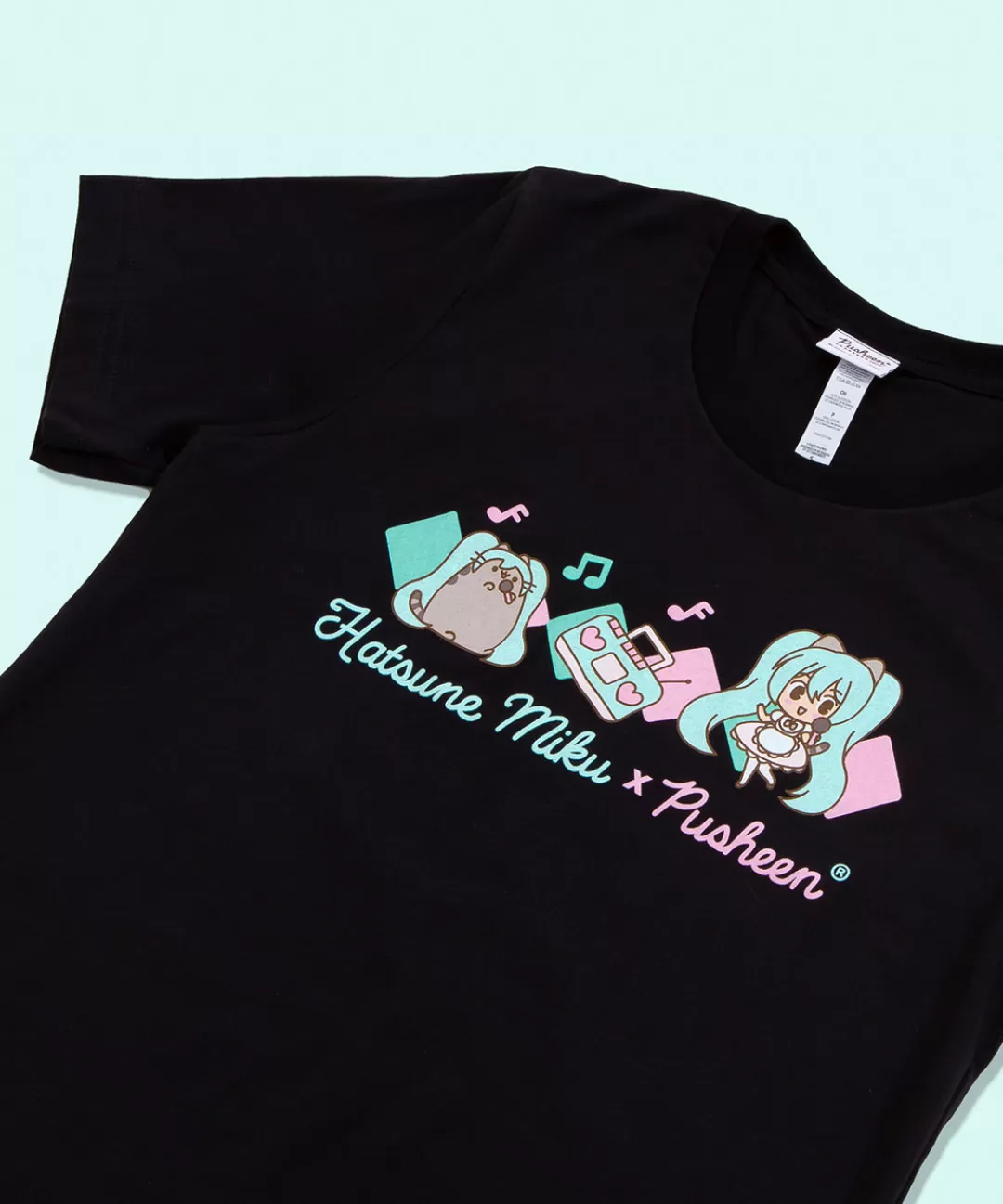 New Jakprints Hatsune Miku X Pusheen Boombox Unisex Tee
