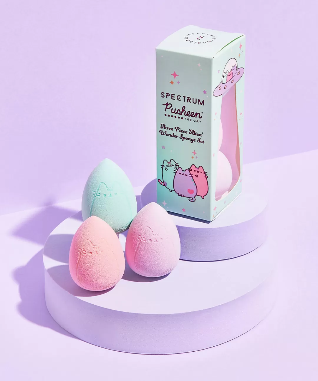 Cheap Spectrum Pastel Pusheen 3-Piece Sponge Set