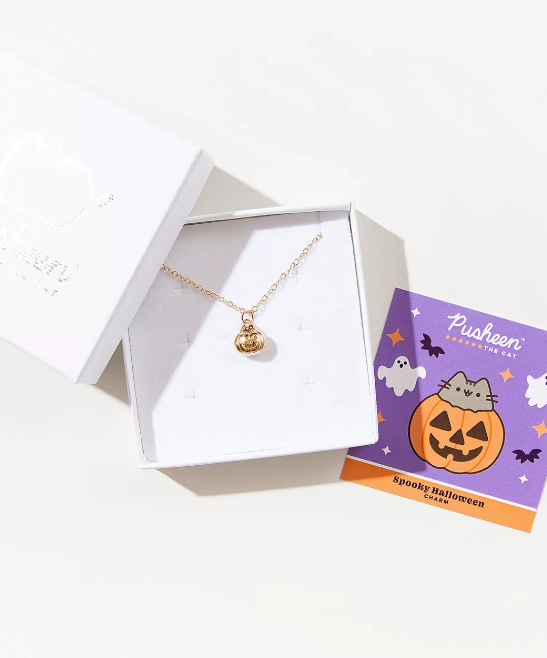 Best Sale Licensed to Charm Pumpkin Pusheen Charm Necklace