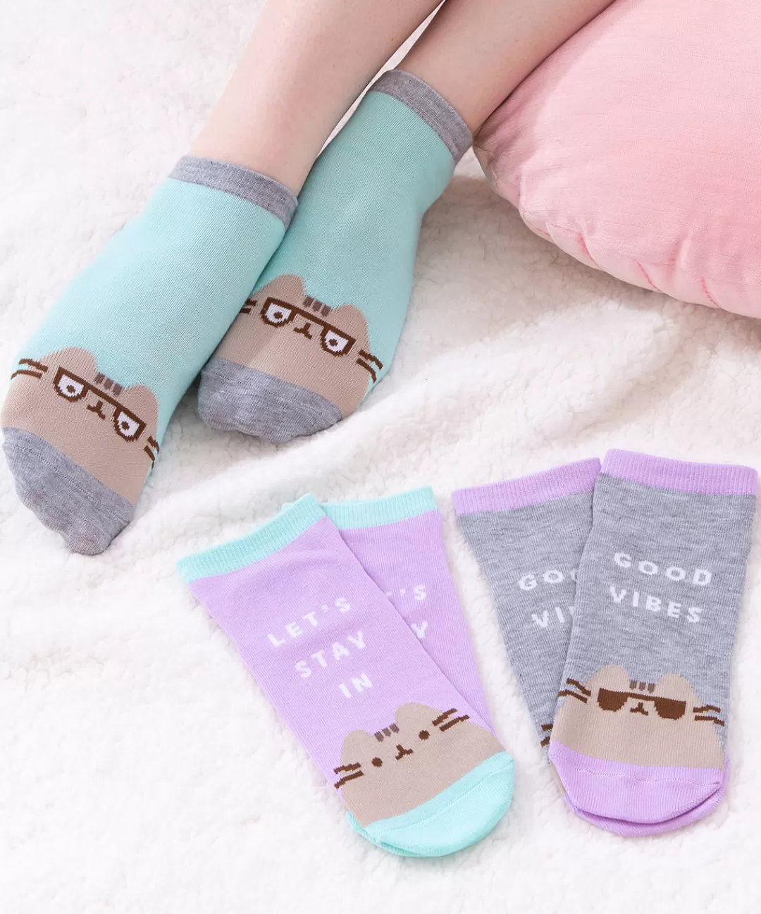 Sale IML Pusheen Good Vibes 3-Pack Ankle Socks
