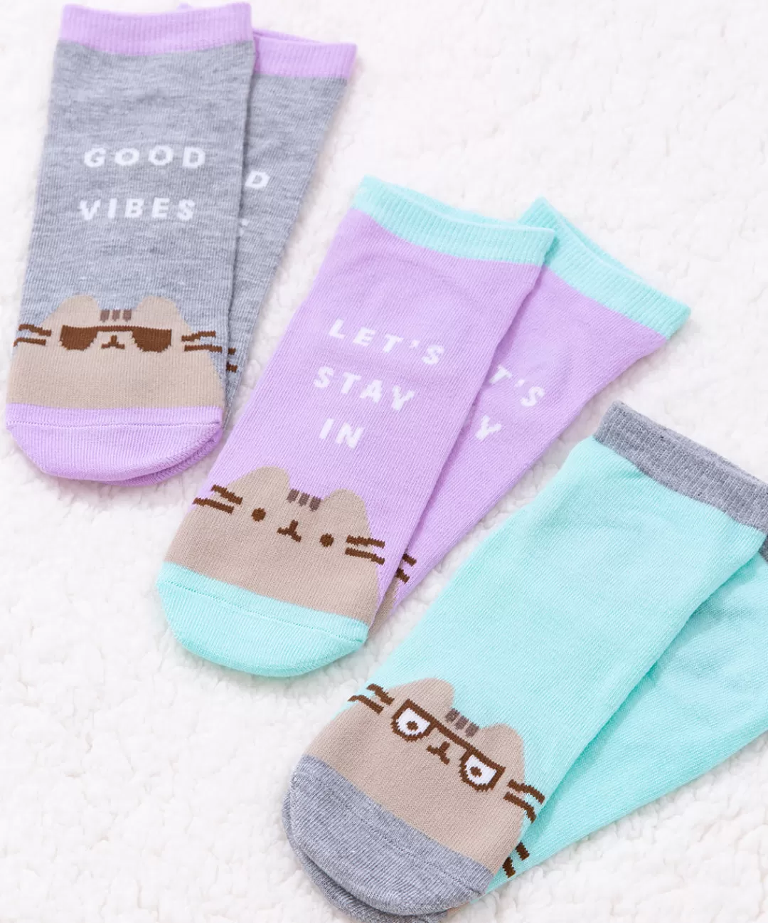Sale IML Pusheen Good Vibes 3-Pack Ankle Socks