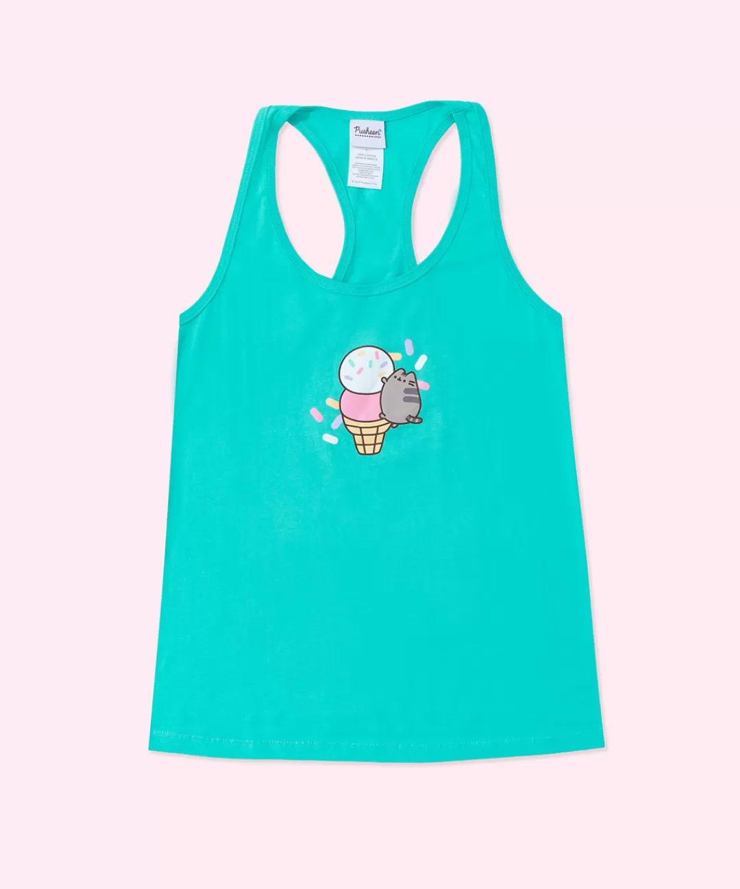 Best ACDC Pusheen Ice Cream Cone Ladies Tank