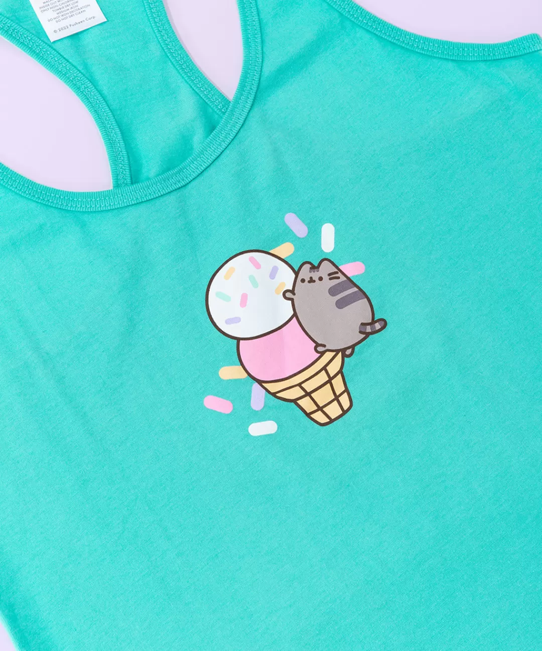 Best ACDC Pusheen Ice Cream Cone Ladies Tank