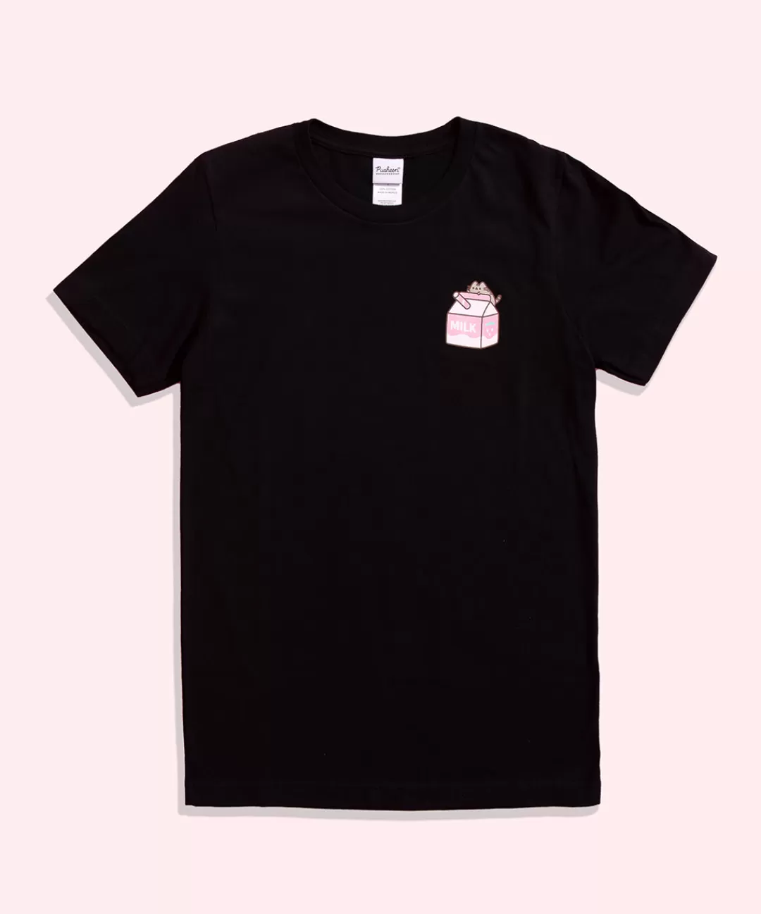 Discount ACDC Pusheen Strawberry Milk Sips Unisex Tee