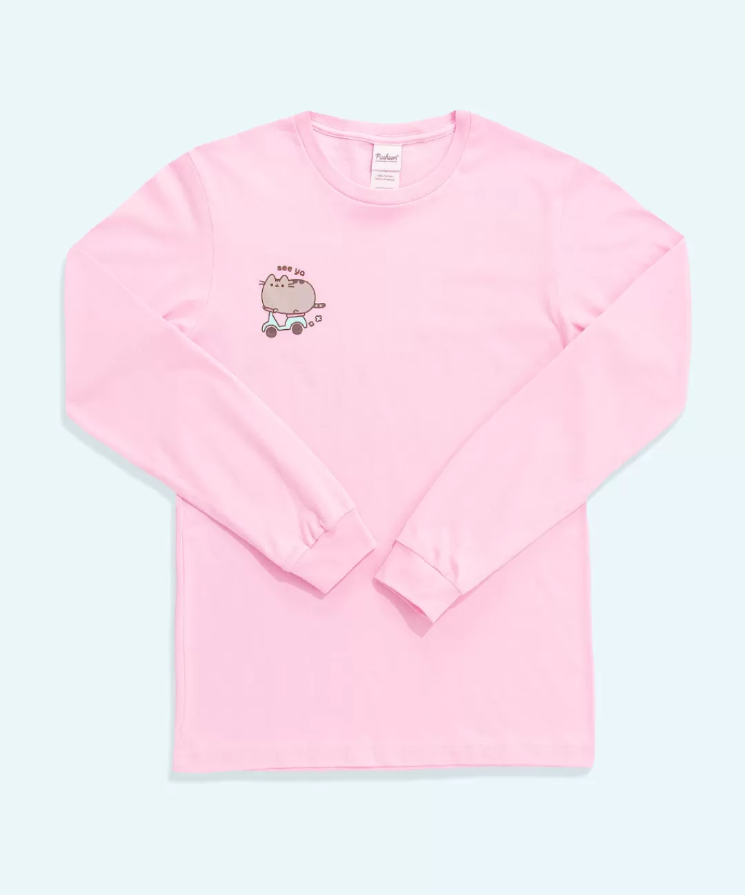 Discount ACDC Scooter Pusheen Long-Sleeve Unisex Tee