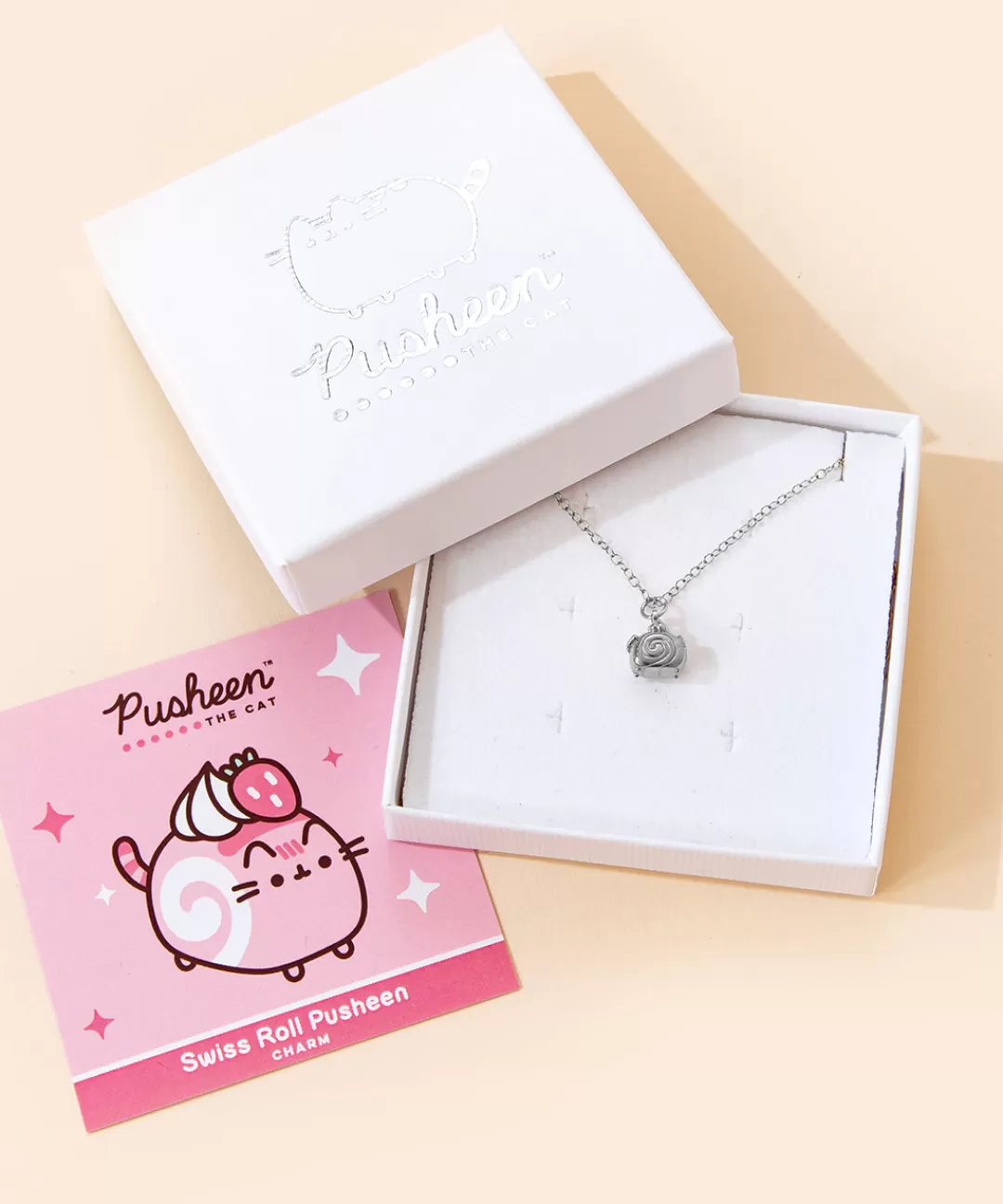 Flash Sale Licensed to Charm Swiss Roll Pusheen Charm Necklace